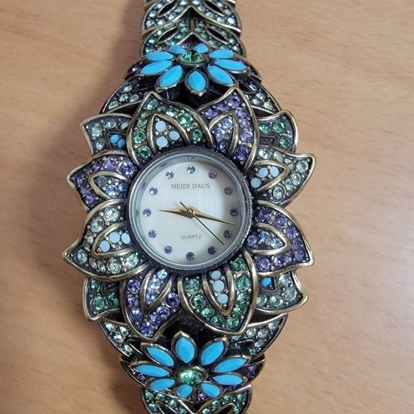 Heidi Daus Multicolor Swarovski Crystal Flower Watch main image 4